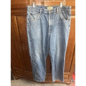 Mens LL BEAN Natural Fit 38x31 Flannel lined Jeans Warm Vtg